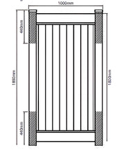 Load image into Gallery viewer, Full Privacy Gate – 1000mm x 1800mm