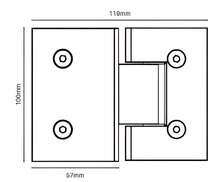 Load image into Gallery viewer, Glass to Glass Hinge (Heavy Duty Square Edge)