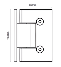 Load image into Gallery viewer, Purity Showerscreens® Wall to Glass Hinge (Heavy Duty Square Edge)