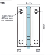 Load image into Gallery viewer, Wall to Glass Hinge (Heavy Duty Square Edge)