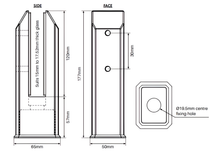 Load image into Gallery viewer, Square Spigot (to suit 15mm to 17.52mm glass)