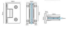 Load image into Gallery viewer, Zürich 6mm Wall to Glass Hinge (Square Edge)