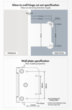 Load image into Gallery viewer, Polaris Wall to Glass Hinge