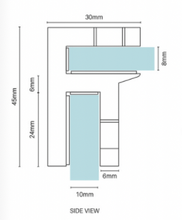 Load image into Gallery viewer, Large Glass Brace Bracket