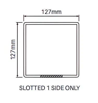 1 Line Post 3 Rail 1 Way Post 2050mm – PVC Fence Post 127x127 | Glass Superstore