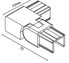 Load image into Gallery viewer, Handrail Adj Vertical Right - 25mm x 21mm
