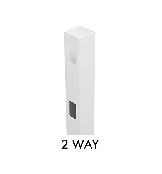 2 Way Post 1900mm – PVC Fence Post 102x102 | Glass Superstore