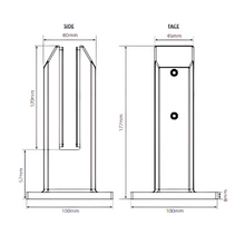 Load image into Gallery viewer, Square Base Plated Spigot (to suit 15mm to 17.52mm glass)
