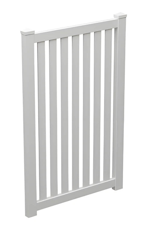 Vertical Paling Semi Privacy Gate – PVC Gate | Glass Superstore