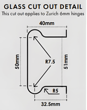 Load image into Gallery viewer, Zürich 6mm Wall to Glass Hinge (Square Edge)
