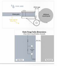 Load image into Gallery viewer, Wall/ Post to Glass Round Hinge
