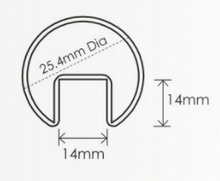 Load image into Gallery viewer, Rounded Handrail 25mm
